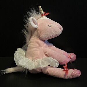 Get Your Hands on a Ganz Pink Unicorn Ballerina Tutu Gold Horn Shiny Plush 15